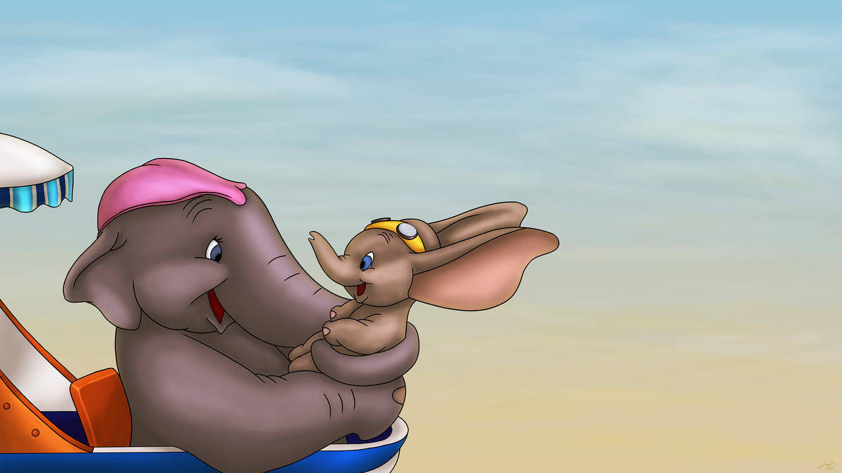 Jumbo Rocking Dumbo #338793 - safe, artist:jessidee303, dumbo (character), mrs. jumbo ...