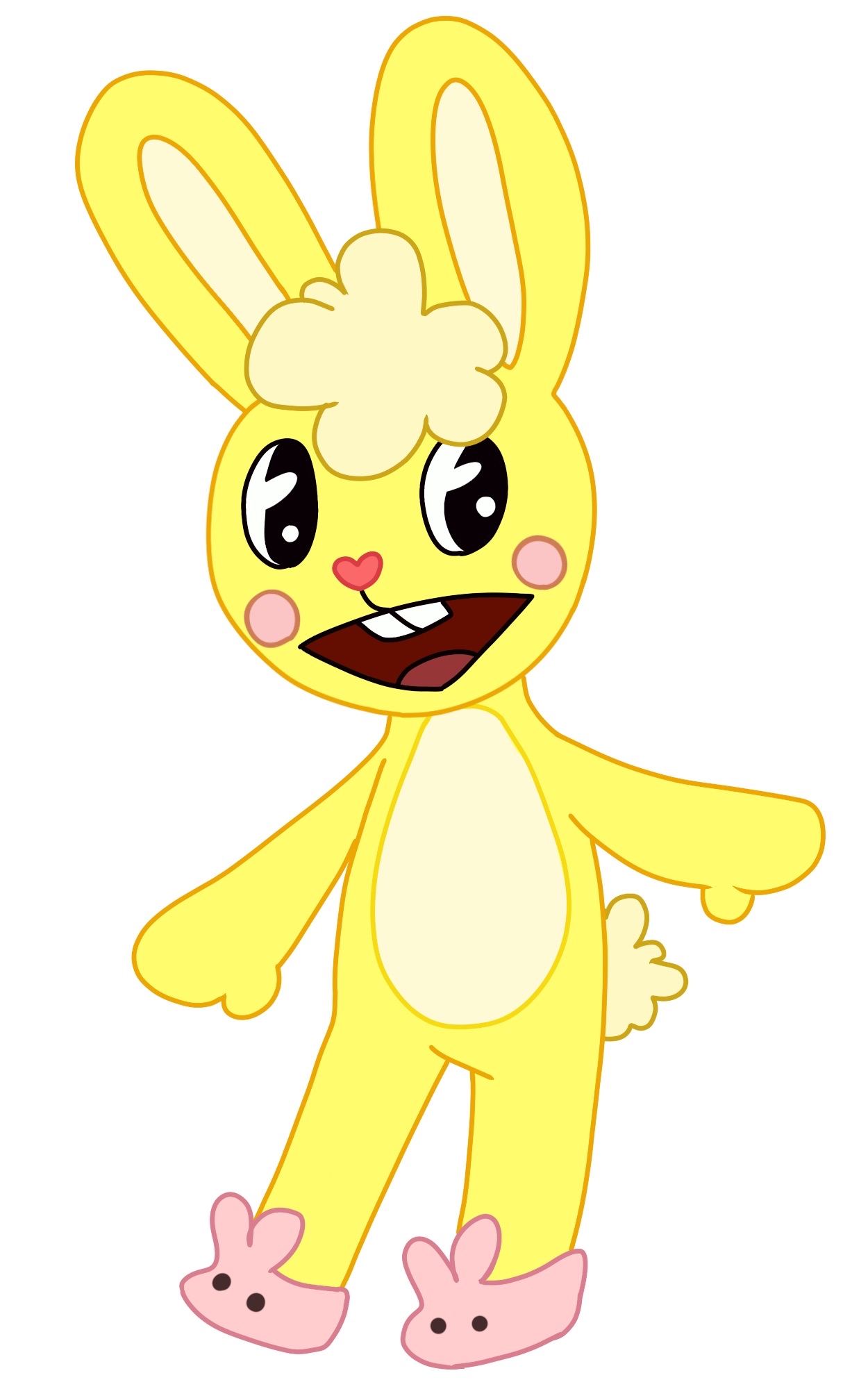 Htf Rabbit Base #436315 - safe, artist:interzone, cuddles (htf), lagomorph, mammal ...