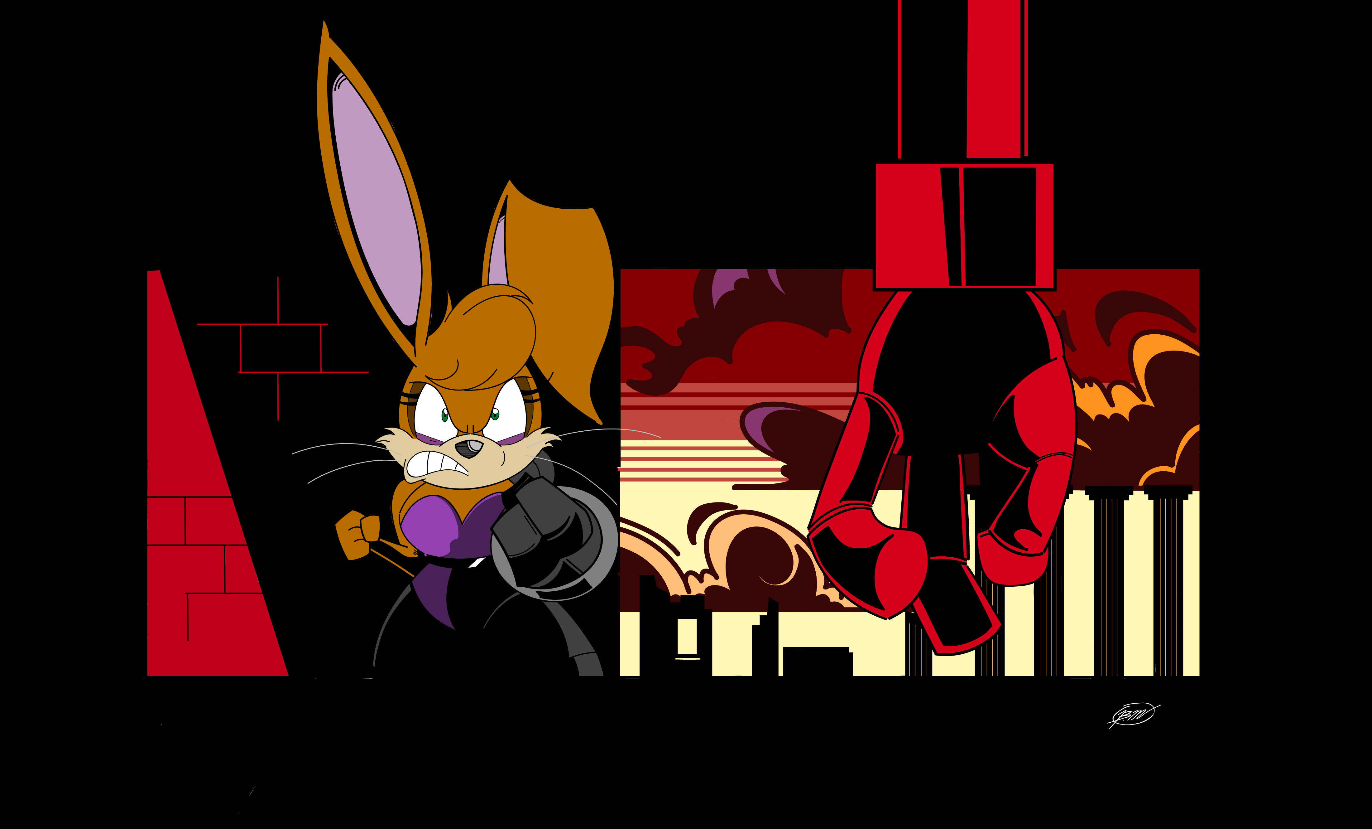 Archie Bunny Rabbit #449961 - safe, artist:3bluemoon, bunnie rabbot (sonic), lagomorph ...